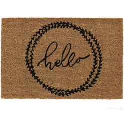 Πατάκι Εισόδου E-Coco 002 Hello 40X60cm Beige-Black Sdim 40Χ60
