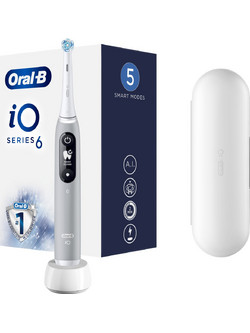 Oral-B iO Series 6 Grey Ηλεκτρική Οδοντόβουρτσα με Χρονομετρητή Αισθητήρα Πίεσης & Θήκη Ταξιδίου