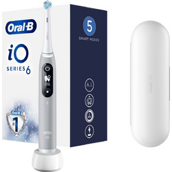Oral-B iO Series 6 Grey Ηλεκτρική Οδοντόβουρτσα με Χρονομετρητή Αισθητήρα Πίεσης & Θήκη Ταξιδίου