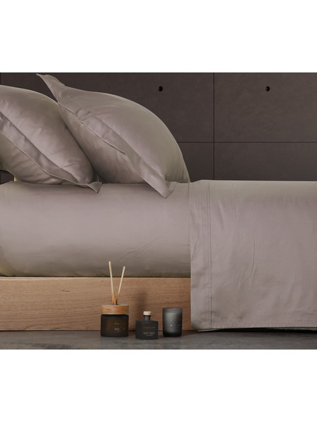 Nef-Nef Σεντόνι Υπέρδιπλο Βαμβακοσατέν 240x270cm Elements Grey