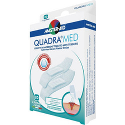 Master Aid Quadra Med Αυτοκόλλητα Επιθέματα σε 2 Μεγέθη 20τμχ
