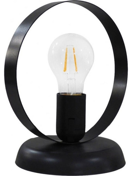 Heronia Lighting Halka/18 Πορτατίφ Ε27 Μαύρο Φ18xΥ21.5cm