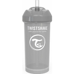 Twistshake Κύπελλο Straw Cup Pastel Grey 360ml