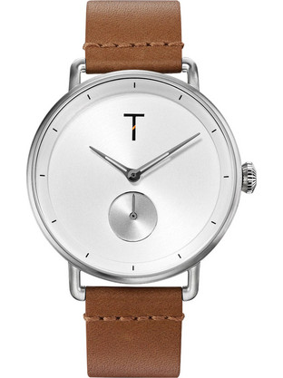 Tylor Retro Ανδρικό Ρολόι με Καφέ Δερμάτινο Λουράκι TLAH001