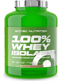 Scitec Nutrition 100% Whey Isolate Cookies & Cream Πρωτεΐνη Ορού Γάλακτος Γράμμωσης Χωρίς Γλουτένη 2kg