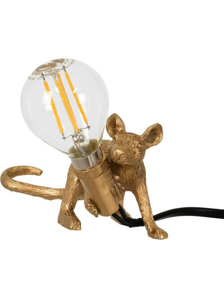 Globostar Mouse 00677 Πορτατίφ E14 Χρυσό Π4xΥ7cm