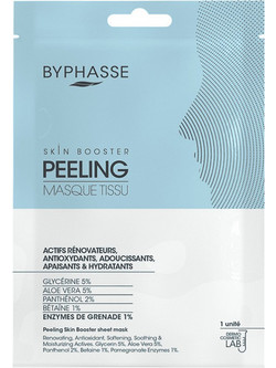 Byphasse Skin Booster Peeling Sheet Μάσκα Προσώπου για Καθαρισμό με Αλόη