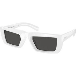 Prada 24YS 4615S0 Γυναικεία Γυαλιά Ηλίου Τετράγωνα Κοκάλινα Λευκά με Γκρι Polarized Φακό