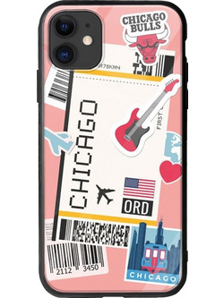 Θήκη Ticket To Chicago iPhone 11 Groove TPU (Tempered Glass και TPU)