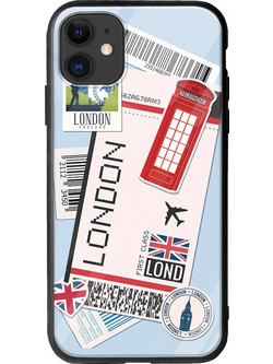 Θήκη Ticket To London iPhone 11 Groove TPU (Tempered Glass και TPU)