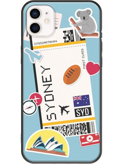 Θήκη Ticket To Sydney iPhone 12 mini Black TPU (Μαύρη Σιλικόνη)