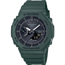 Casio G-Shock Ανδρικό Ρολόι Χρονογράφος Solar με Πράσινο Καουτσούκ Λουράκι GA-B2100-3AER