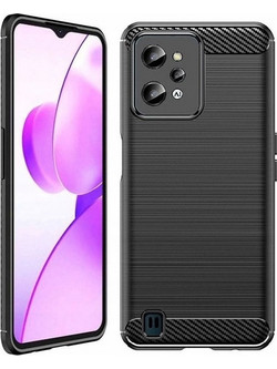 Forcell Θήκη Σιλικόνης Carbon για Realme C31 - Μαύρο