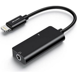 Αντάπτορας Lightning σε Lightning & 3.5mm CL-121 2A - Μαύρο
