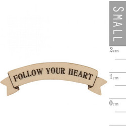 Μαγνητάκι ξύλινο 5εκ. - Follow your heart