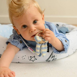 Minene Wooden Teething Ring Blue 1τμχ