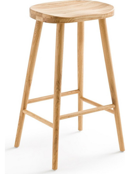 Σκαμπό μπαρ από μασίφ ξύλο δρυ Υ68 εκ. Π40xΥ68cm