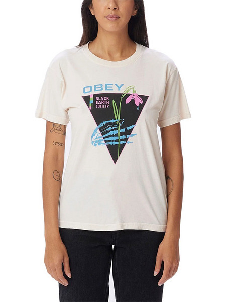 Obey Black Earth Society Organic Vintage T-shirt sago 263502202-SGO