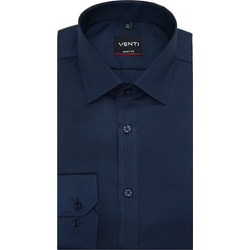 Venti Ανδρικό Πουκάμισο Μακρυμάνικο Navy Μπλε 1420