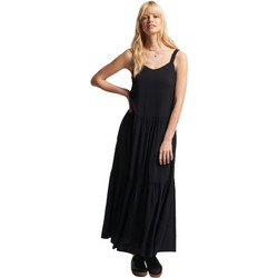 Superdry Maxi Καλοκαιρινό Καθημερινό Φόρεμα Μαύρο W8010996A-02A