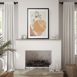 ΑΦΙΣΑ WALL-DESIGN DESERT FLOWER 49509 (PVC/PLEXIGLASS ΜΑΥΡΗ ΚΟΡΝΙΖΑ ΜΕ ΠΛΑΙΣΙΟ) 40x60cm
