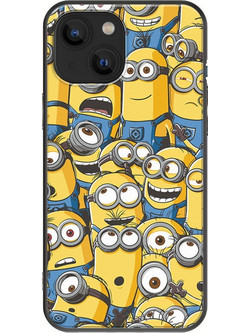 Θήκη Minions iPhone 13 mini Black TPU (Μαύρη Σιλικόνη)