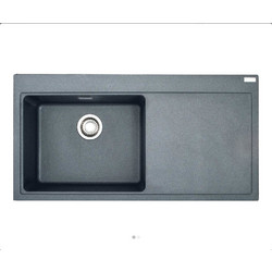 Franke Mythos MTG 611 Ένθετος Νεροχύτης Γρανίτη Stone Grey Αριστερά 100x52cm