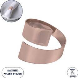 GloboStar Couvert Δαχτυλίδι Πετσέτας Μεταλλικό Χάλκινο Φ5 x H4.5cm - (35011)