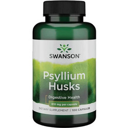 Swanson Psyllium Husks 610mg Φυτικές Ίνες 100 Κάψουλες