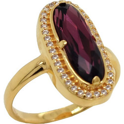 Δαχτυλίδι Anastasios Creations χρυσό ασήμι 925 με Swarovski amethyst Νο.55 FD737-AM