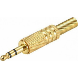 ΚΑΡΦΙ JACK 3.5mm stereo χρυσό