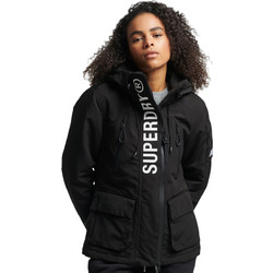 Superdry Ultimate Γυναικείο Μπουφάν Χειμωνιάτικο Softshell Κοντό Αντιανεμικό Μαύρο W5011153A-PB2