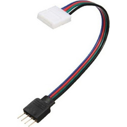 IP30 4Pin RGB LED Strip Snap Male Connector 10mm Wide - Solder Free