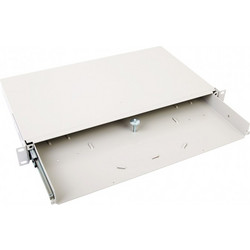Οπτικό Patch Panel 1U με Συρτάρι Χωρίς Πρόσοψη (Gray)