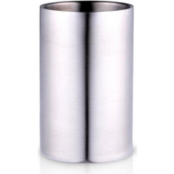 Alpina Ψύκτης Μπουκαλιών Παγοθήκη Wine Cooler από Ανοξείδωτο Ατσάλι σε Ασημί χρώμα 12x12x19 cm 49574 - Alpina Switzerland