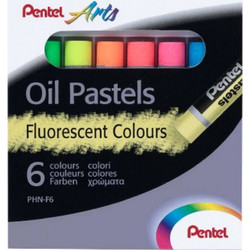 Λαδοπαστέλ Pentel Fluorescent Colours 6Τεμ. PHN-F6