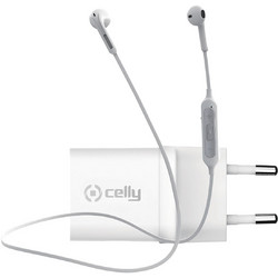 Celly Neckband Ακουστικά Bluetooth In-ear Λευκό