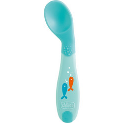 Chicco Baby's First Spoon Βρεφικό Κουτάλι Σιλικόνης 8m+ Μπλε 2τμχ