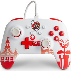 PowerA Enhanced Mario Wired Controller PC & Switch Red White