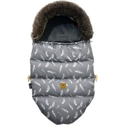 Lanila Ποδόσακος Καροτσιού Dark Grey Feathers Velvet