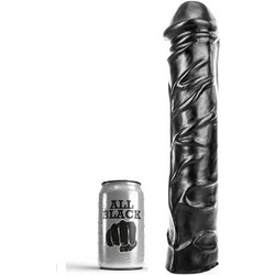 All Black Smoth Ρεαλιστικό Dildo με Βεντούζα 32cm Μαύρο