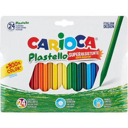 Carioca Plastello Κηρομπογιές Σετ 24τμχ