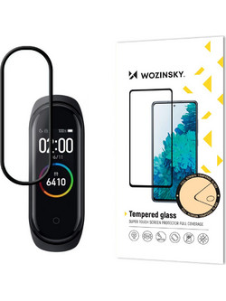 Wozinsky Full Glue Screen Protector Film Full Coveraged with Frame Case Friendly for Xiaomi Mi Band 6 / Mi Band 5 black
