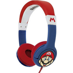 OTL Super Mario Ενσύρματα & Ασύρματα Bluetooth Παιδικά Ακουστικά On Ear Μπλε Κόκκινα Λευκά