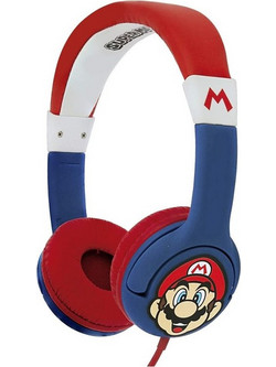 OTL Super Mario Ενσύρματα & Ασύρματα Bluetooth Παιδικά Ακουστικά On Ear Μπλε Κόκκινα Λευκά