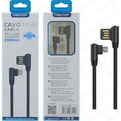 Newtop Καλώδιο USB to micro USB 1 μέτρο CU08 Ασημί