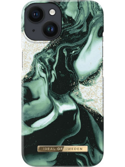 iDeal of Sweden Fashion Back Cover Golden Olive Marble (iPhone 13 / 14)