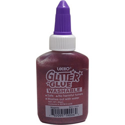 Κόλλα Leeho χειροτεχνίας glitter 40g magenta-φούξια (GG-40D-30M)
