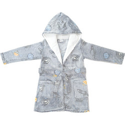 Space Fleece παιδική ρόμπα γκρι W23