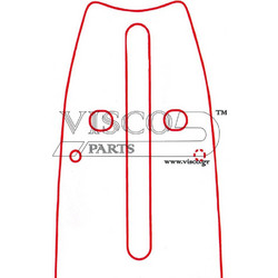 Λάμα με στυλίτη για αλυσοπρίονα 18''(45cm) 3/8'058'-1.5mm 68 οδηγοί VISCO HV 18-58